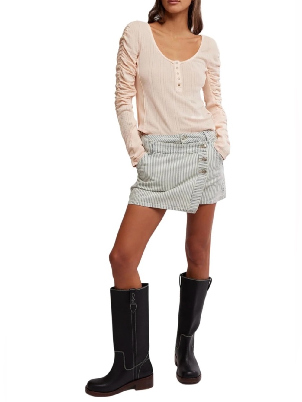 NWT Free People Hope Henley Shirt